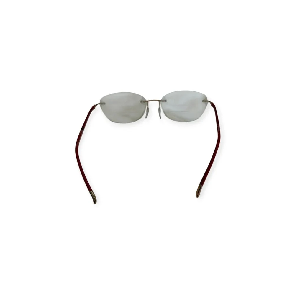Silhouette FRAMES 5479 6055 Rimless Eyeglasses Gold Burgundy Made Austria 17 135